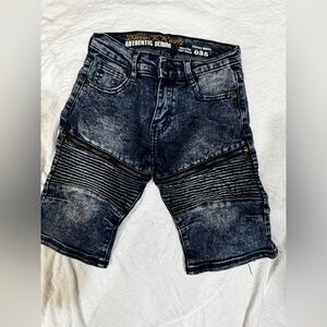 Black Casual Distressed Shorts